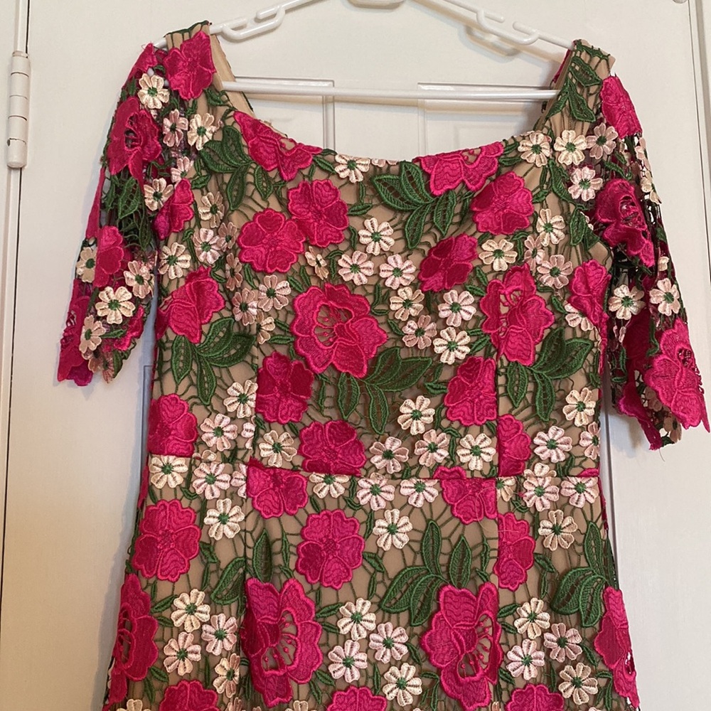 XScape lace floral dress.  Size 12 - Picture 2 of 10